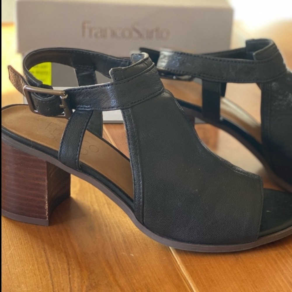 Black sling back heal size 6